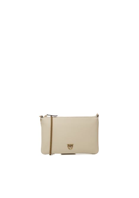 white/gold flat classic shoulder bag PINKO | 100455-AOF1FLAT CLASSIC-Z14Q